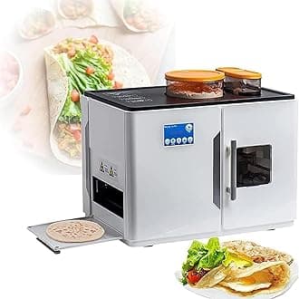 Fully Automatic Roti Maker, Electric Chapati Tortilla Pancake Flatbreads Pita Making Machine, Rotis Naan Maker, One Key to Make 20 Pcs/One Time, for Chapati, Corncakes, Flour Tortilla