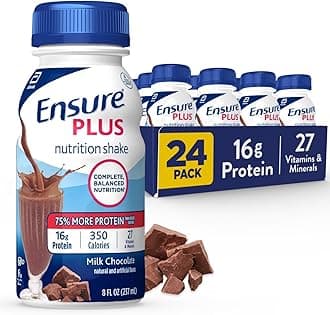 Plus Nutrition Shake With 16 Grams of Protein, Meal Replacement Shakes, Milk Chocolate, 8 fl oz, 24 Count