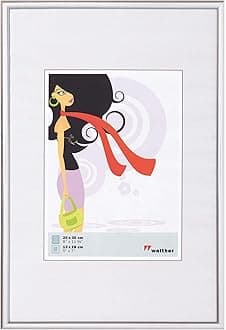 walther Design Picture Frame Silver 42 x 59,4 cm (DIN A2) New Lifestyle Plastic Frame KV426S