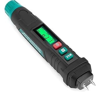 Wood Moisture Meter, Pin-Type Damp Meter Detector with 7 Modes, LCD Display with 3-Color Backlight, Wood and Building Material Dampness Inspection, Moisture Detectors for Wood, Drywall, Paper, etc.