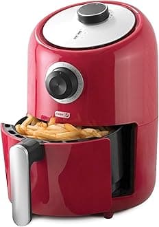 Compact Air Fryer - Healthy Cooking with Auto Shut-Off Feature, Adjustable Temperature Control & Nonstick Fry Basket - Has AirCrisp® Technology - 2 Quart - Red