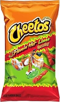 9oz Cheetos Flamin Hot Limon Crunchy (Flaming Hot Lime), Pack of 2
