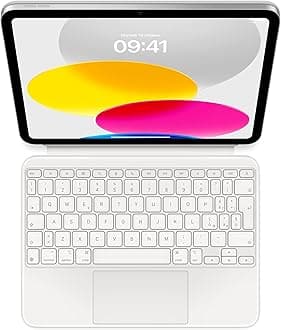 AppleMagic Keyboard Folio: iPad Keyboard and case for iPad (10th Generation), Detachable Two-Piece Design That attaches magnetically, Built-in trackpad, Italian – White