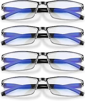 Reading Glasses Men Readers for Men Spring Hinges Blue Light Protection