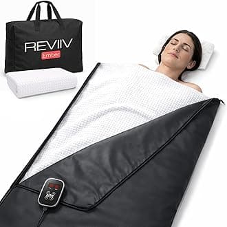 Portable Infrared Sauna Blanket for Home — True Carbon-Fiber Far Infrared, Low EMF, Insert Towel & Sauna Bag Included, 3-Year Warranty | Full Body Detox, Muscle Recovery & Relaxation | 85–185°F
