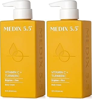 MEDIX Vitamin C Cream + Niacinamide Brightening Body Lotion | Anti Aging Moisturizer Vitamin C Lotion For Women & Men To Soften The Look Of Dark Spots, Wrinkles, & Uneven Looking Skin Tone, 2-Pack