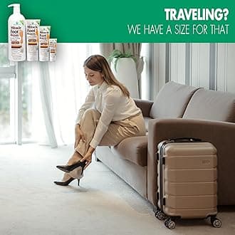 Miracle Foot Repair Cream (8 oz & 1 oz) Repairs Dry Cracked Heels and Feet, 60% Pure UltraAloe Moisturizes, Softens, and Repairs