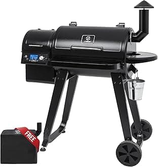– Z GRILLS ZPG-450A Wood Pellet Grill & Smoker, 450 Sq in Cook Area, Meat Probe, 8 in 1 BBQ Grill Outdoor Auto Temperature Control