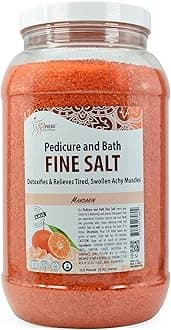 Detox Foot Soak Pedicure and Bath Fine Salt, Mandarin, 128 Oz - Made with Dead Sea Salts, Argan Oil, Coconut Oil, and Essential Oil - Hydrates, Softens and Moisturizes
