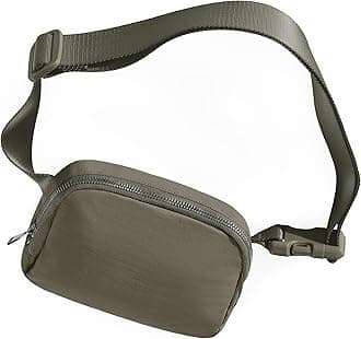 ODODOS Unisex Mini Belt Bag with Adjustable Strap Small Fanny Pack for Workout Running Traveling Hiking, Dark Umber