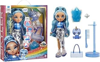 Fashion Doll with Slime & Pet - Skyler (Blue) - 28 cm Shimmer Doll with Sparkle Slime, Magical Pet and Fashion Accessories - Kids Toy - Great for Ages 4-12 Years