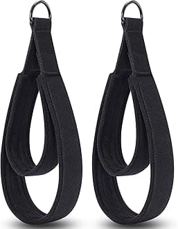 TOBWOLF Pilates Straps - Double Loop D-Ring Straps for Reformer, Padded, Home...