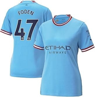 Phil Foden Jersey 47 Number City Football Jerseys New Club Team Men's Home Jersey