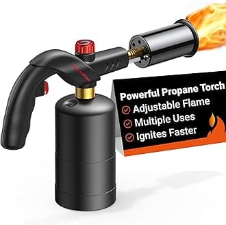 ThermoMaven Powerful Propane Torch, Kitchen Cooking Culinary Torch Lighter, Adjustable Blow Torch for Sous Vide Searing Steak, BBQ, Grill, Campfire Charcoal Starter, Gas Welding Kit(Tank Not Included)