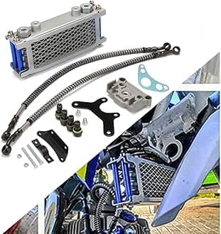 Dirt Pit Bike Oil Cooler Cooling Radiator Engine Kit Universal For 125 140cc Motorcycle - Blue