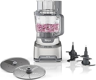 Food Processor, Professional XL, 1200 Peak-Watts, 4-in-1, Chopping, Slicing/Shredding, Purees, Dough, 12-Cup Processor Bowl, 2 Blades & 2 Discs, Feed Chute/Pusher, Black, NF701