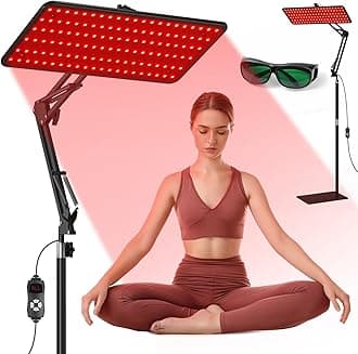 BEICHEN Red Light Therapy for Body and Face, 660nm 850nm 940nm Infrared Redlight-Therapy Lamp Device with Large Panel and Stable Stand at Home, Idea Gift for Women Wife Mom Sister Girlfriend (M)