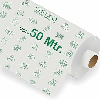 OFIXO 50 Meters Food Wrapping Paper Roll - Premium Non-Stick Butter Wrapping Paper. Food Wrapping Paper, Re-heatable Non Stick Paper, Oven Safe Parchment Paper