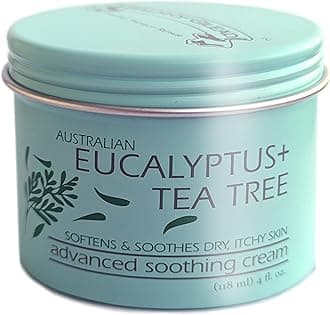 Tea Tree with Eucalyptus Foot Cream - Intensive Moisture and Healing, Foot Care and Body, Skin Soothing Cream - Eczema, Ringworm, Dry, Chaffed Skin, Nail, Toe Fungal Infections