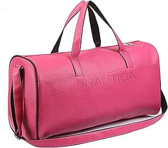 Nautica Unisex PU Duffle Bag for Travel | Stylish Leatherette Cabin Luggage | Compact, Comfortable & Spacious Hand Duffel Bag for Weekend Trips, Gym & Office | Suitable for Men and Women | Pink