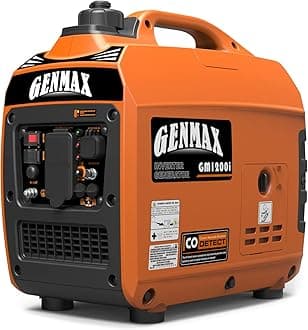 GENMAX Portable Inverter Gas Motor, 1200W Ultra Quiet Gas Motor, EPA Compatible, Eco Mode Function, Ultralight for Home and Camping (GM1200i)