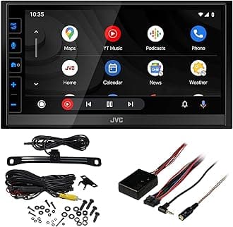 JVC KW-M780BT 6.8" Digital Media Receiver, Compatible with Apple CarPlay/Android Auto with Back Up Camera and Steering Wheel Interface