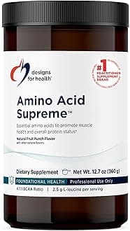 Complete Amino Acid Powder with BCAAs - Amino Acid Supreme, Fruit Punch (30 Servings / 360g)