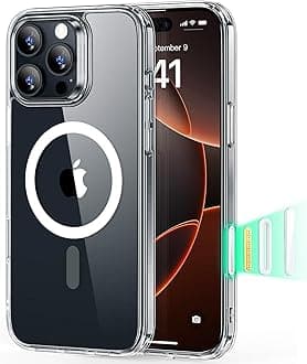 for iPhone 16 Pro Max Case, Camera Control Cover, Compatible with MagSafe Accessories, TPU, Military-Grade Drop Protection, Shock-Absorbing Air Guard Corners, Hybrid Series, Clear