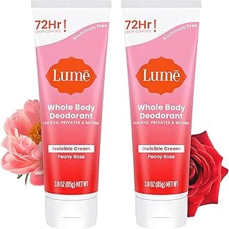 Whole Body Deodorant - Invisible Cream Tube - 72 Hour Odor Control - Aluminum Free, Baking Soda Free, Skin Safe - 3.0 ounce (Pack of 2) (Peony Rose)