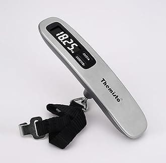 Themisto TH-WS10 Digital Luggage Scale with Target Value Setting (50kg), Silver