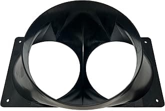 Antminer S19 T19 S17 T17 Double Fan Shroud 6 Inch Outlet to 2X 4 Inch Round ASIC Miner Air Cooling Duct 2X 120mm USA Made (1)