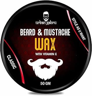 Beard & Mustache Wax (50 gm) for Strong Hold | Natural Beard Wax | Enriched with Vitamin E & Omega-3 | Gives Natural Shine