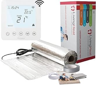 Underfloor Heating Kit for Under Laminate & Wood Floors, Electric 150w /m² with Wi5 Wi-Fi Thermostat, 15/m²