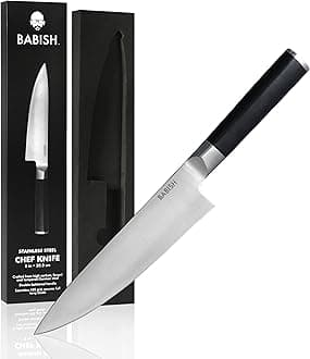 Babish High-Carbon 1.4116 German Steel Cutlery, 8" Chef Kitchen Knife,