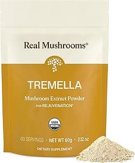 Tremella Mushroom Extract Powder (60 Servings) Mushroom Blend for Immune Support, Brain, and Skin - Vegan, Non-GMO, Organic Mushroom Supplements for Humans - Immune Support Supplement