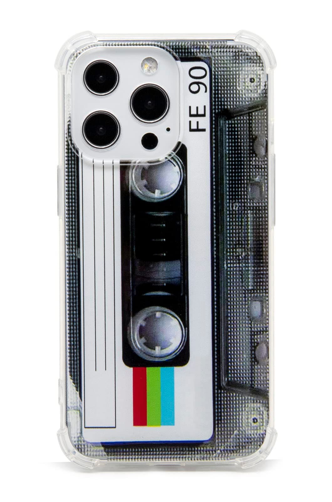 Case for iPhone 13 Pro Matte Finish Heavy Duty Soft Back Cover with Reinforced Corners TPU Soft Bumper Retro Cassette Tape Case Compatible with iPhone 13 Pro