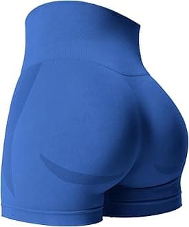 YEOREO Seamless High Waisted Shorts for Women Smile Contour Biker Shorts Gym Yoga Workout