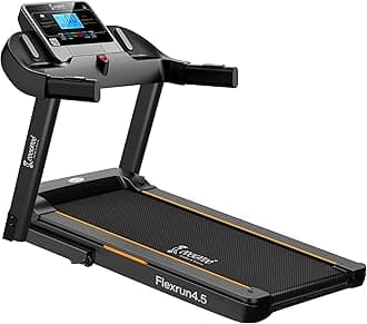 Cockatoo Flex Run4.5 4.5HP Peak DC Motorized Treadmill for Home, with 3 Level Manual Incline, Max Speed 16 Km/Hr, Max User Weight 120Kg (DIY, Do It Yourself Installation)