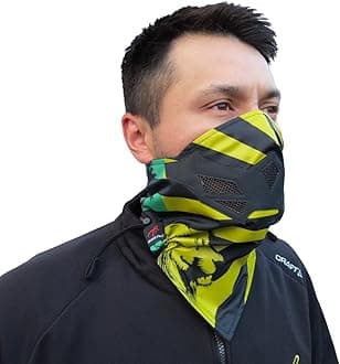 Half Face Mask for Cold Winter Weather. Use This Half Balaclava for Snowboarding, Ski, Motorcycle. (Many Colors) (Rasta)