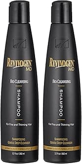 Revivogen MD Bio-Cleansing Shampoo for Thinning Hair, DHT Blocker Shampoo, Hair Loss Shampoo, Shampoo Thinning Hair, Soothes Scalp, Routine Shampoo for Women/Men Hair Loss, Hair Shampoo, 12oz, 2pk