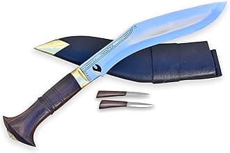 Official Issued - Genuine Kukri - 10 Inch Nepal Issue Chainpure Wooden Handle-Traditional Village Khukuri- Kukri Knife -Traditional Outdoor Kukris Handmade in Nepal