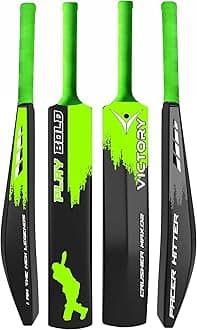 Victory Plastic Cricket Bat Full Size Tennis Bat (34" x 4.5") for All Age Groups - Scream/Defender/Play Bold/Off Defender/Skull Series (Play Bold)