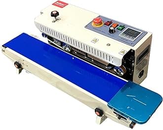 by MASTER MACHINES Heavy Duty Continuous MS Horizontal Band Sealer Deluxe Model, Automatic Band Sealing Machine, Automatic Packaging Machine 1 Year Warranty MM-55