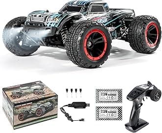 Double Delight 1:14 Scale RC Truck - 38+ KM/H High Speed, 2.4G All-Terrain Off-Road Remote Control Car for Boys & Adults | 40+ Min Playtime with 2 Rechargeable Batteries (Blue)