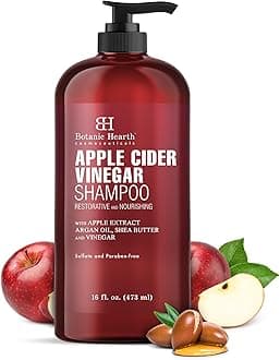 Botanic Hearth Apple Cider Vinegar Shampoo | Clarifying And Nourishing, Reduces Itchy Scalp, Dandruff & Frizz | Sulfate Free, For All Hair Types, Men And Women | 16 Fl Oz