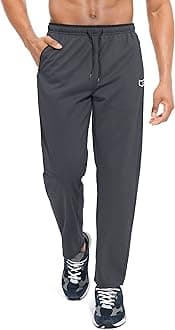 G GradualMen's Sweatpants with Zipper Pockets Open Bottom Athletic Pants for Men Workout, Jogging, Running, Lounge