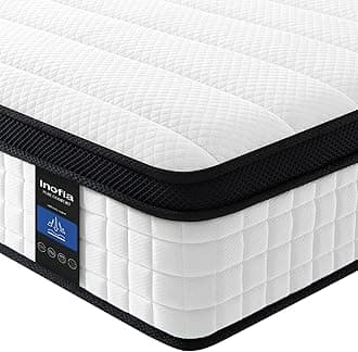 Super King Memory Foam Sprung Mattress 10.6 Inch,6FT Spring Mattress with Innovative Memory Foam and Soft Knitted Fabric,The Elegant Collection(180x200x27cm)