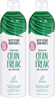 Value Pack Clean Freak Refreshing Jumbo Dry Shampoo (2-Pack) - 12 oz Each - 70% More to Instantly Absorb Oil and Refresh Hair Between Washes - Fresh Citrus - For All Hair Types