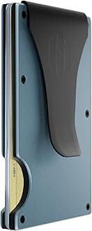 Wallet For Men - Reinvented Design Men's Wallet - Slim, Minimalistic & Seamless Card Case, Blocks RFID Scanners, Holds 12 Cards, Stonewashed (Grey), Money Clip