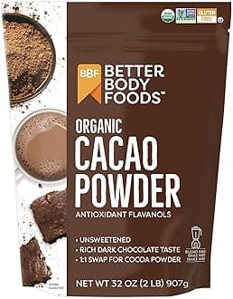 Organic Cacao Powder, Rich Chocolate Flavor, Non-GMO, Gluten-Free, 32 Ounce, 2 lb bag